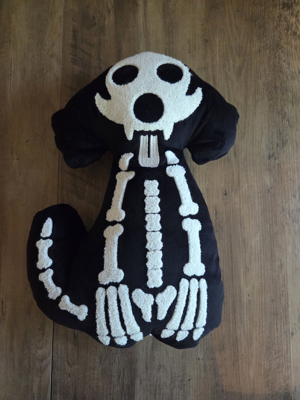 Plush Skeleton Dog – Black and White Halloween